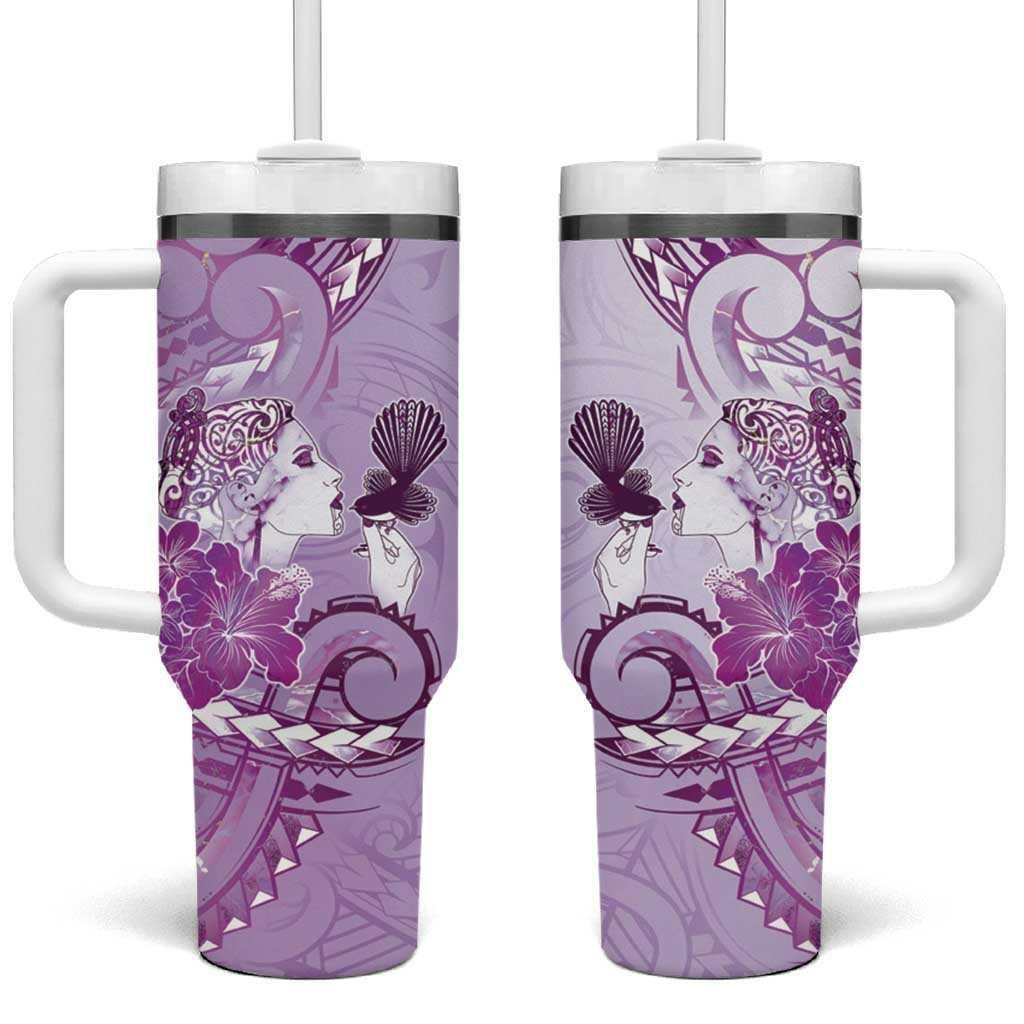 Aotearoa Maori Wahine Custom Stanley Quencher 40oz Stainless Steel Tumbler With Handle