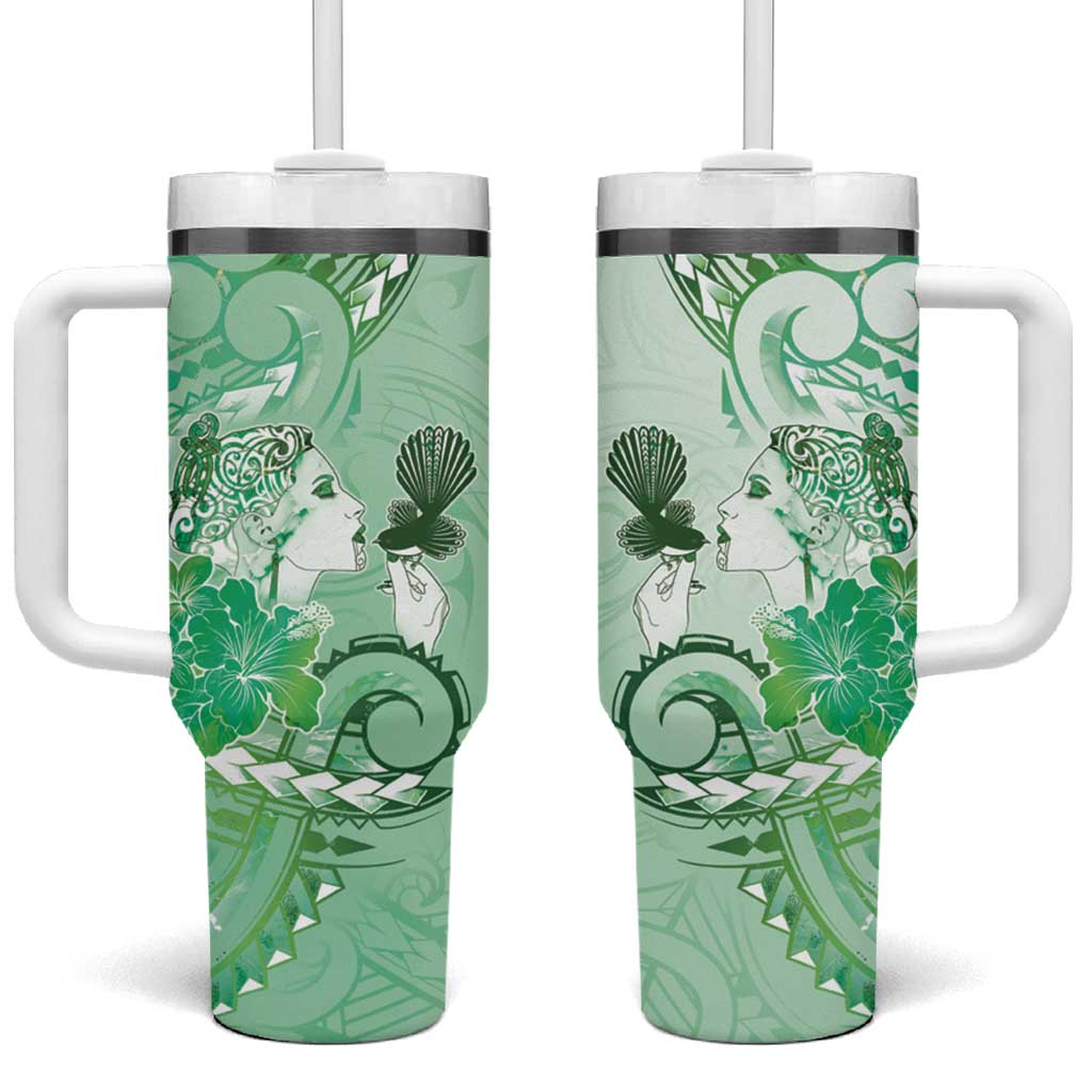Aotearoa Maori Wahine Custom Stanley Quencher 40oz Stainless Steel Tumbler With Handle