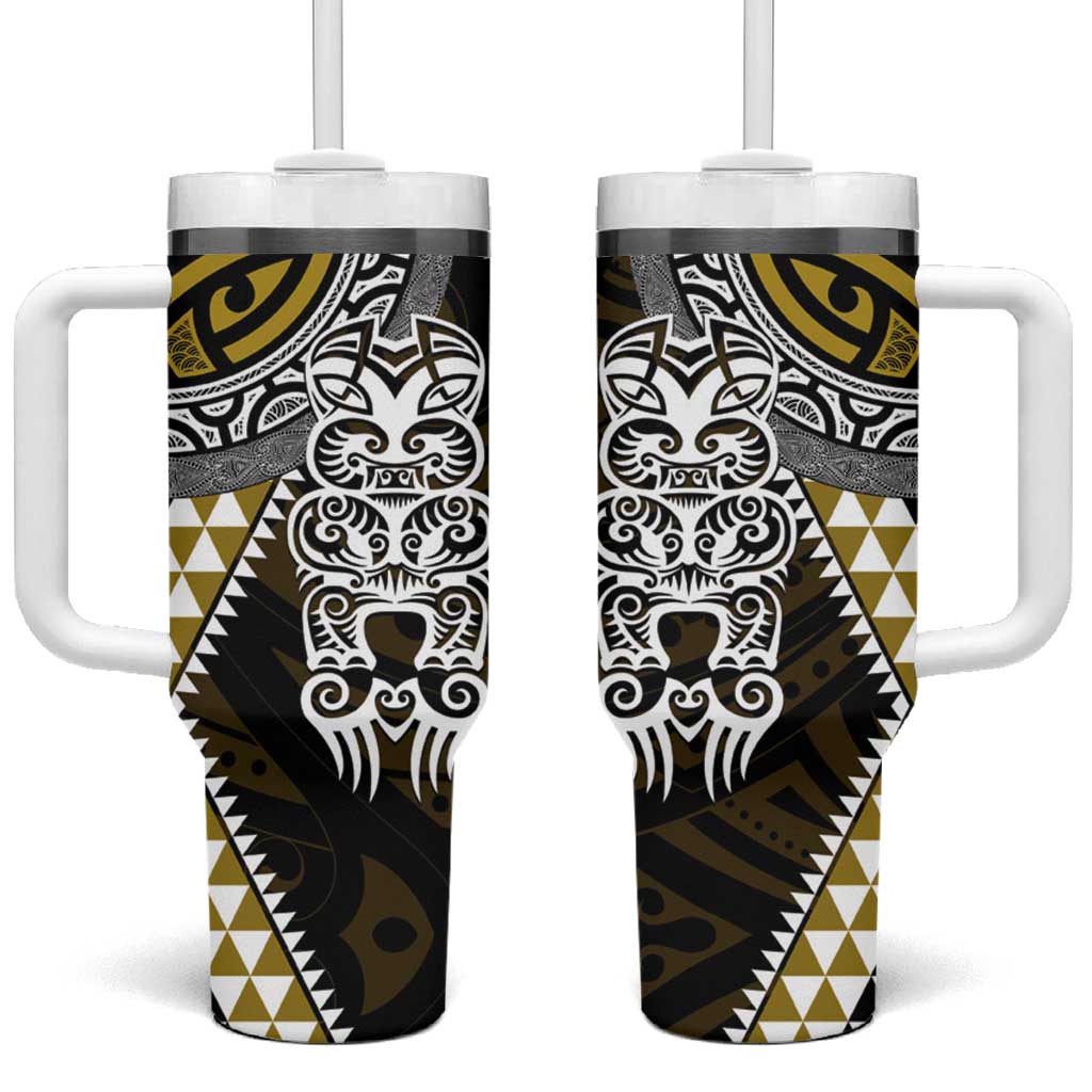 Aotearoa Niho Taniwha Custom Stanley Quencher 40oz Stainless Steel Tumbler With Handle
