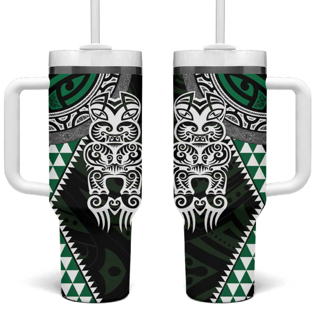 Aotearoa Niho Taniwha Custom Stanley Quencher 40oz Stainless Steel Tumbler With Handle