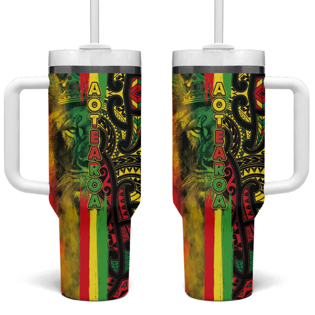 Aotearoa Reggae Custom Stanley Quencher 40oz Stainless Steel Tumbler With Handle