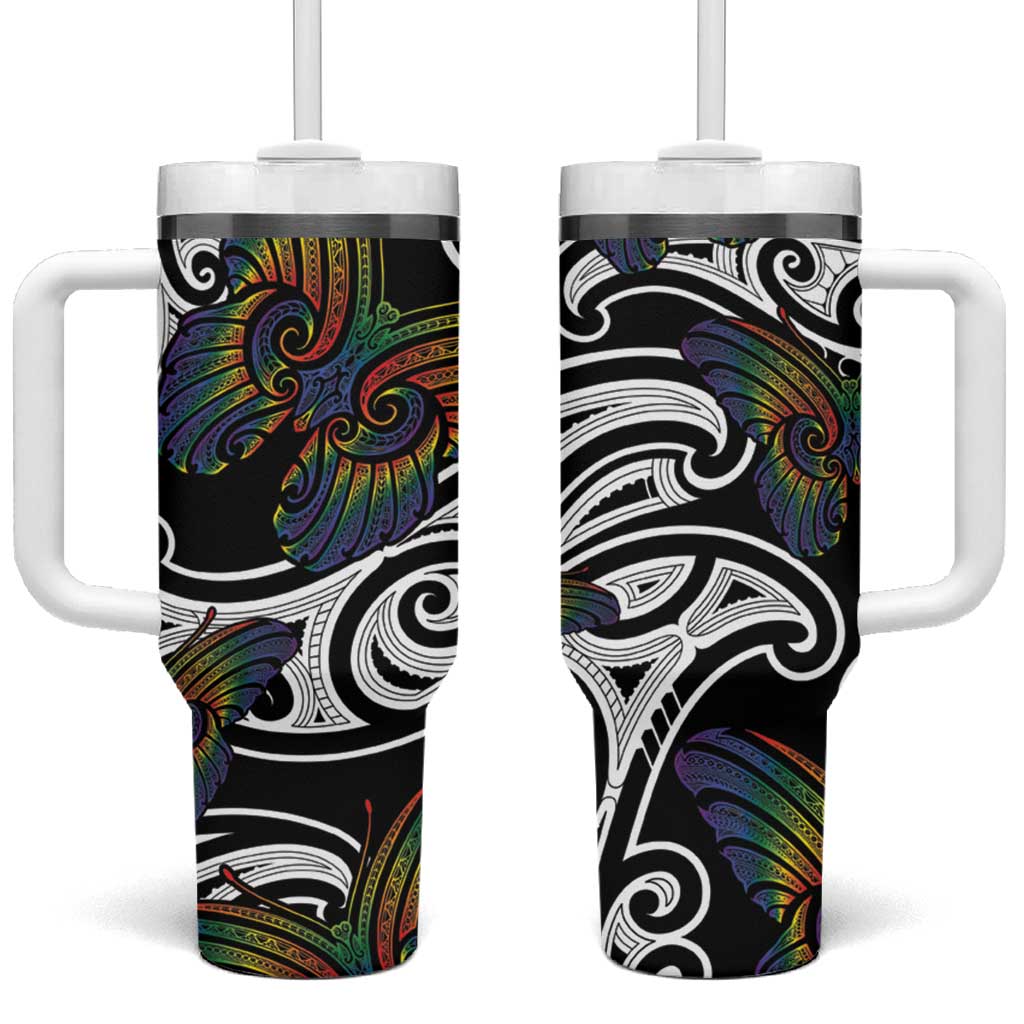 Aotearoa Takatapui Pride Custom Stanley Quencher 40oz Stainless Steel Tumbler With Handle
