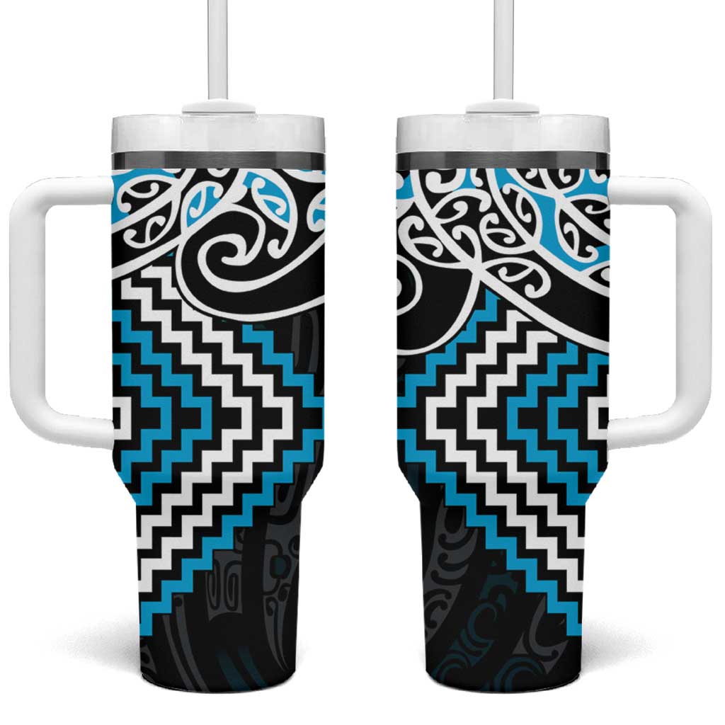 Aotearoa Tukutuku Manawa Tapu Custom Stanley Quencher 40oz Stainless Steel Tumbler With Handle