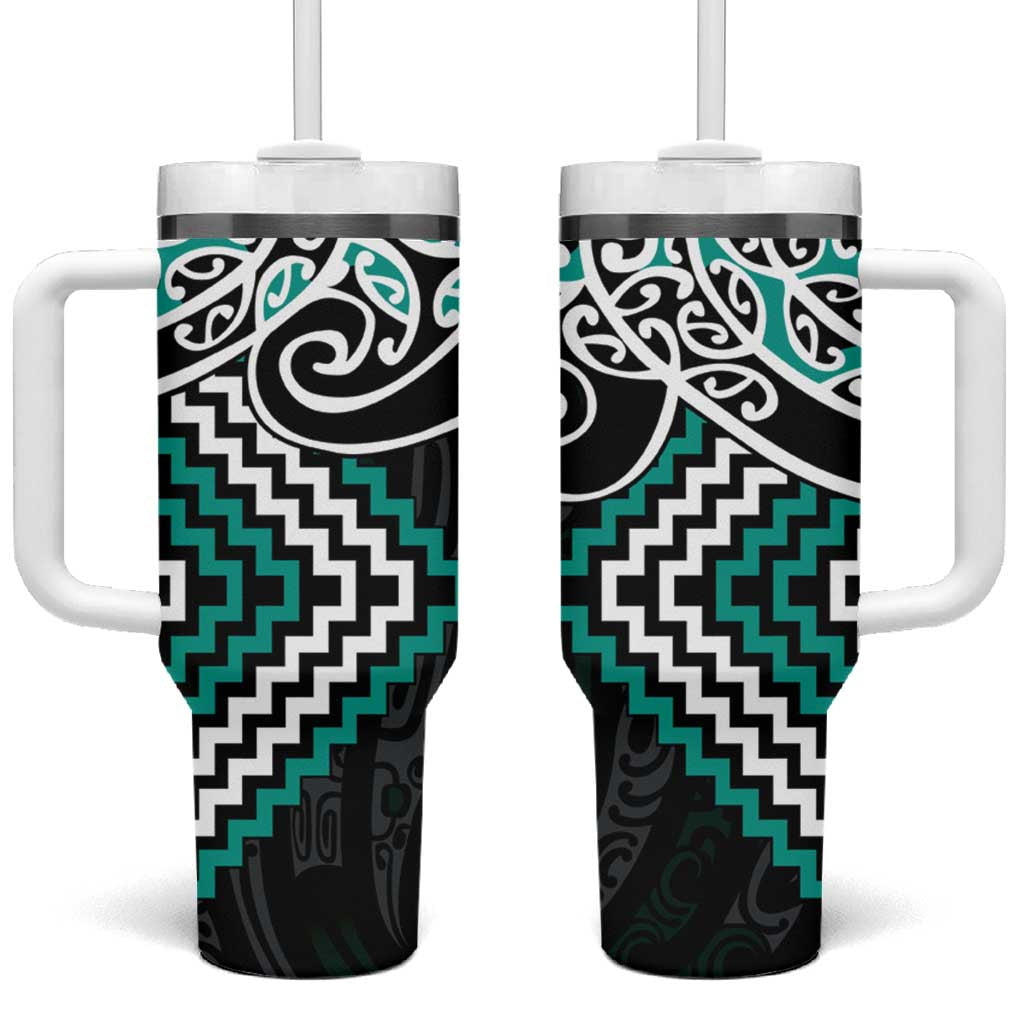 Aotearoa Tukutuku Manawa Tapu Custom Stanley Quencher 40oz Stainless Steel Tumbler With Handle