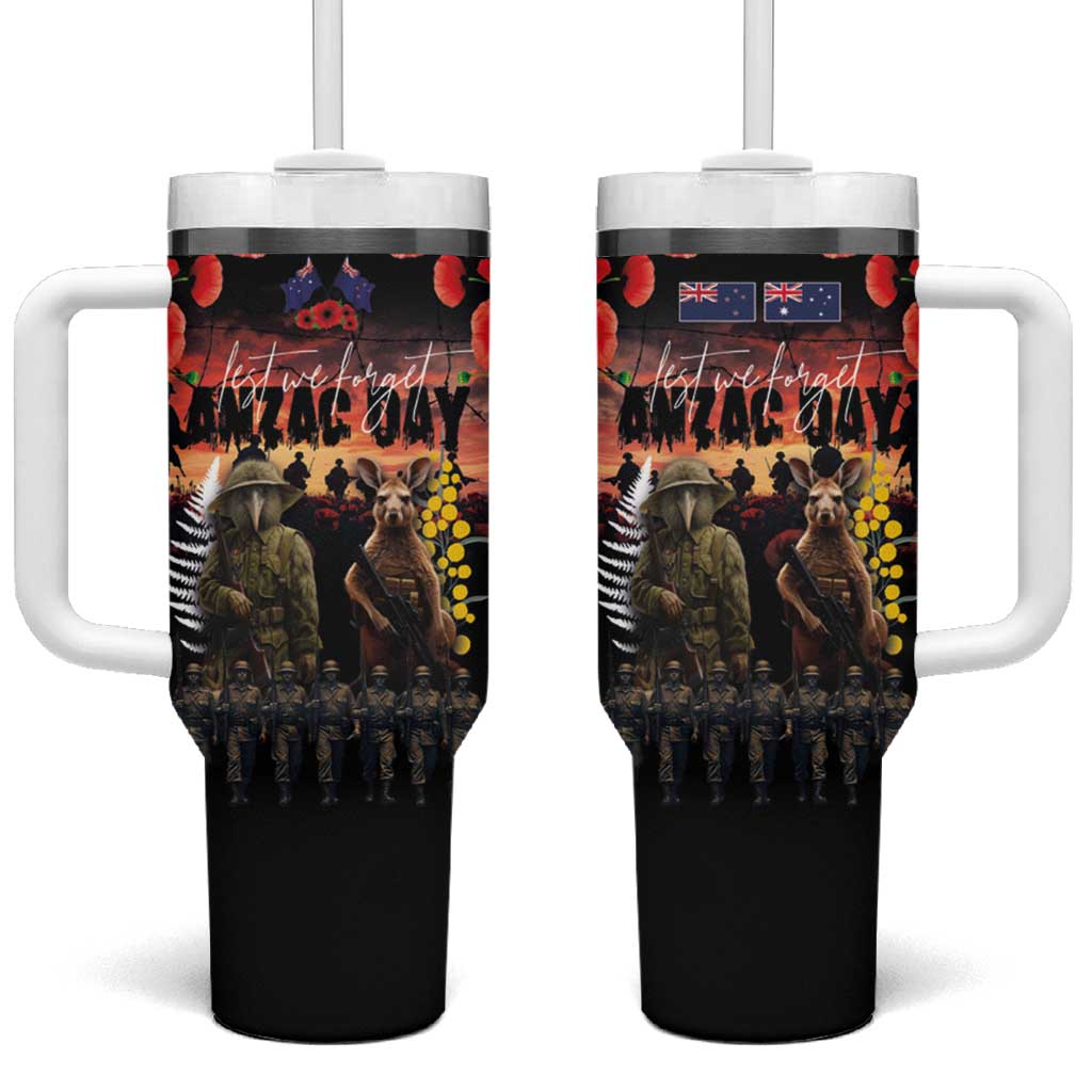 Australia and New Zealand ANZAC Day Custom Stanley Quencher 40oz Stainless Steel Tumbler With Handle