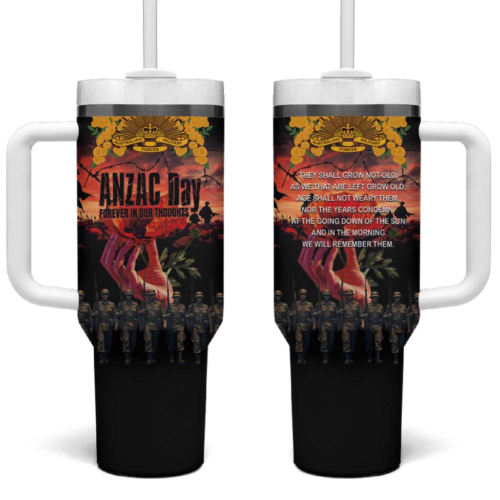 Australia ANZAC Day Custom Stanley Quencher 40oz Stainless Steel Tumbler With Handle