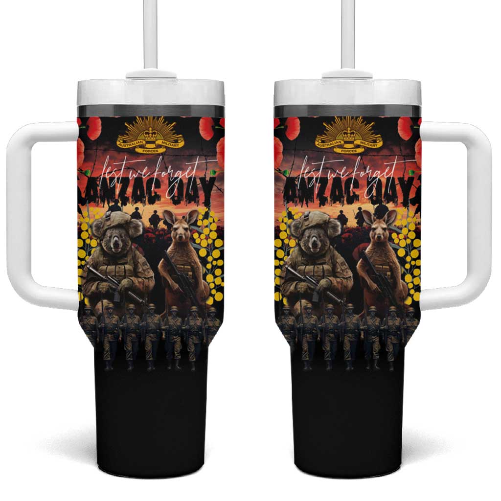 Australia ANZAC Day Custom Stanley Quencher 40oz Stainless Steel Tumbler With Handle