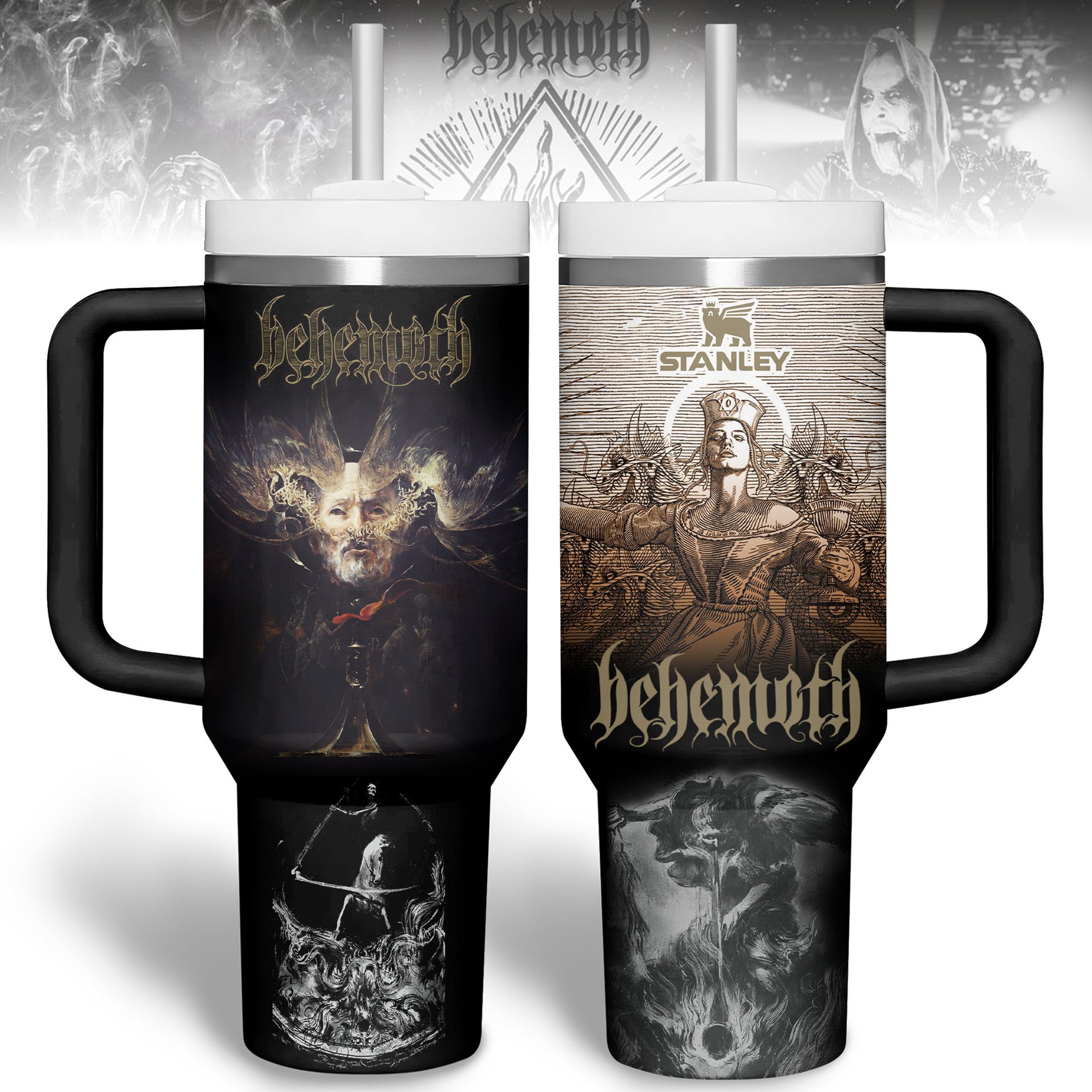 Behemoth Characters Custom Stanley Quencher 40oz Stainless Steel Tumbler With Handle