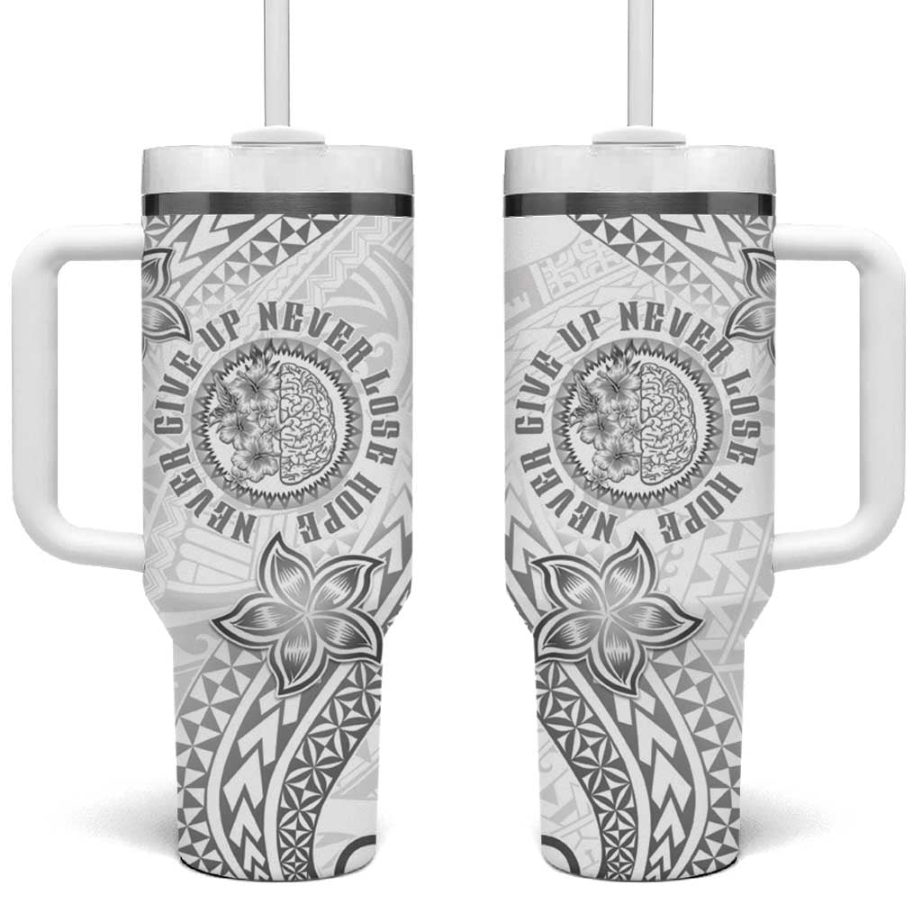 Brain Cancer Warrior Custom Stanley Quencher 40oz Stainless Steel Tumbler With Handle