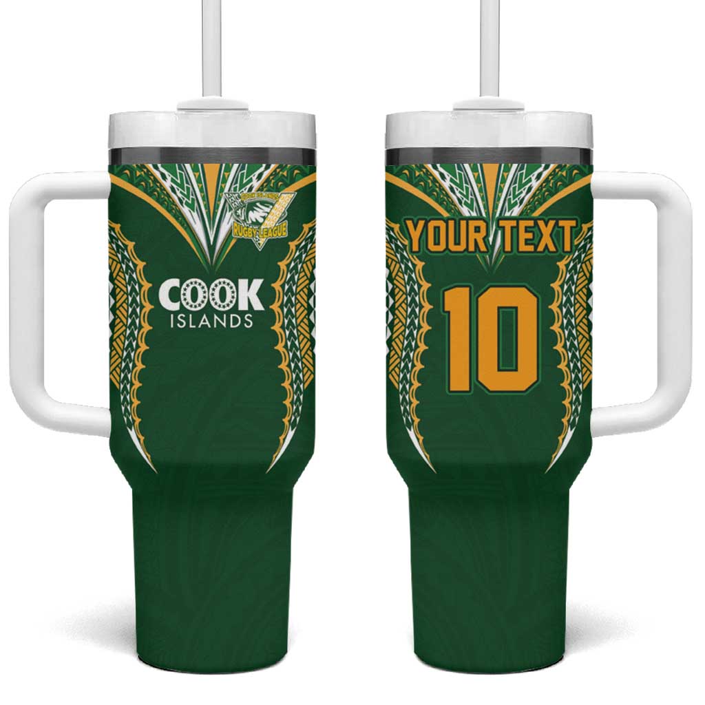  Cook Island Rugby League 2025 Custom Stanley Quencher 40oz Stainless Steel Tumbler With Handle