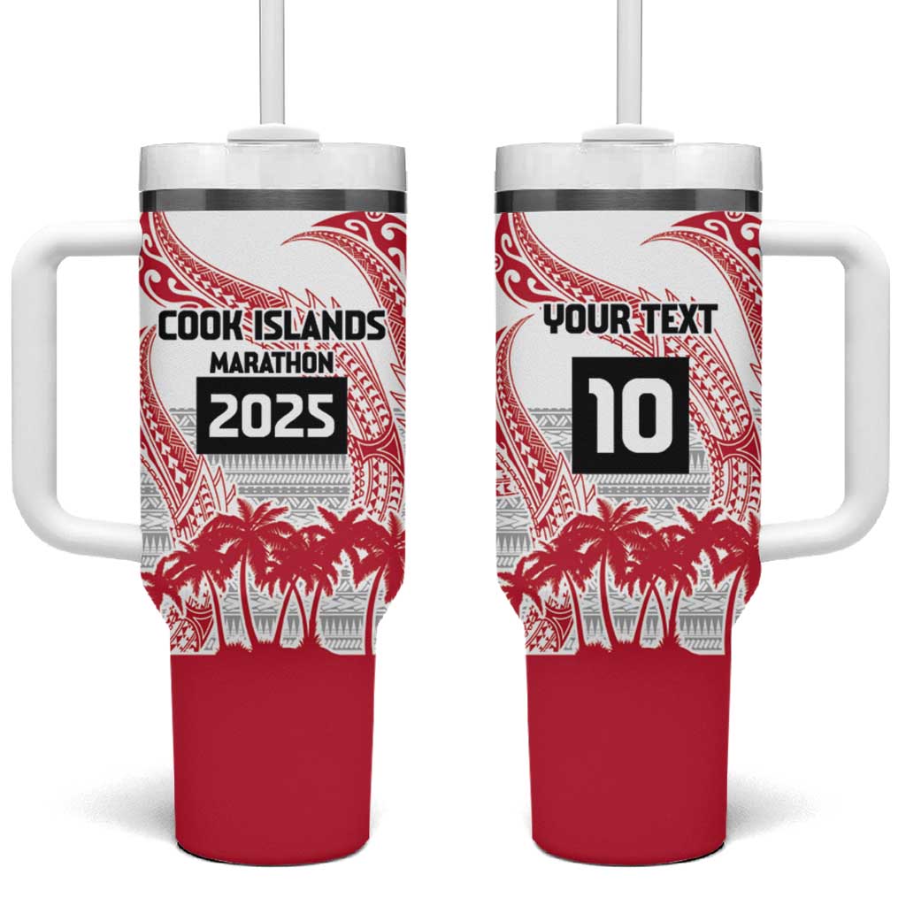 Cook Islands Marathon 2025-Pursuit in Paradise Custom Stanley Quencher 40oz Stainless Steel Tumbler With Handle