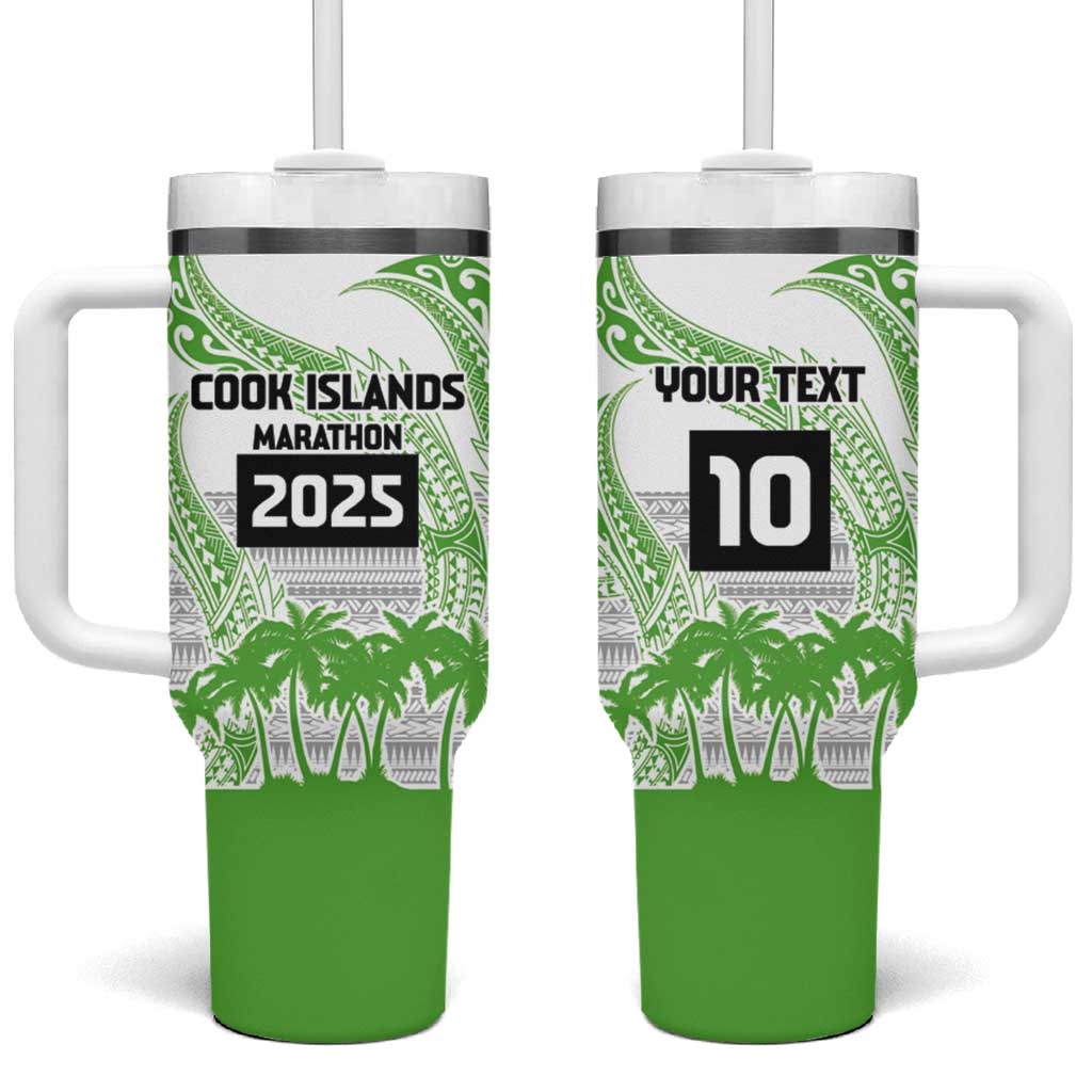 Cook Islands Marathon 2025-Pursuit in Paradise Custom Stanley Quencher 40oz Stainless Steel Tumbler With Handle
