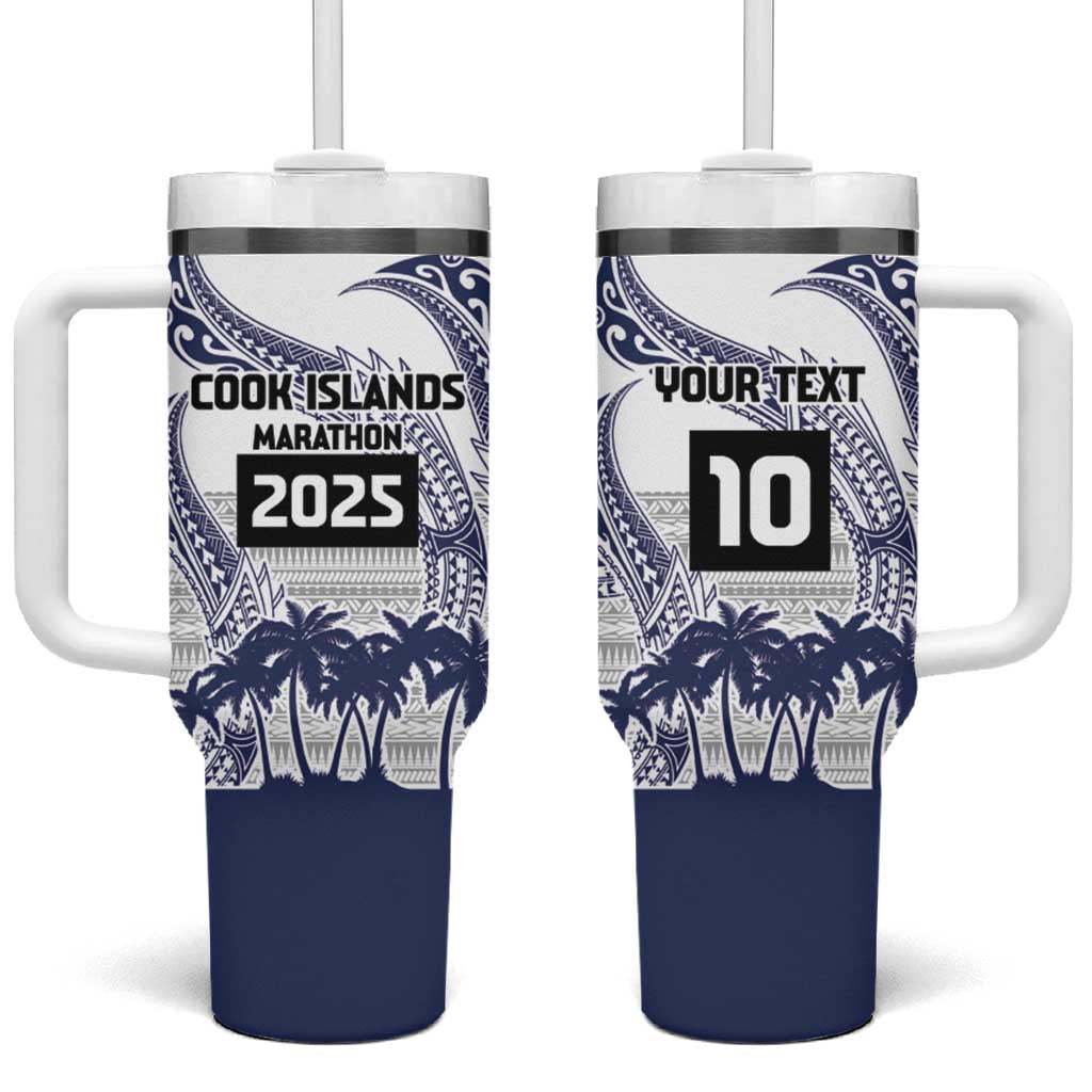 Cook Islands Marathon 2025-Pursuit in Paradise Custom Stanley Quencher 40oz Stainless Steel Tumbler With Handle