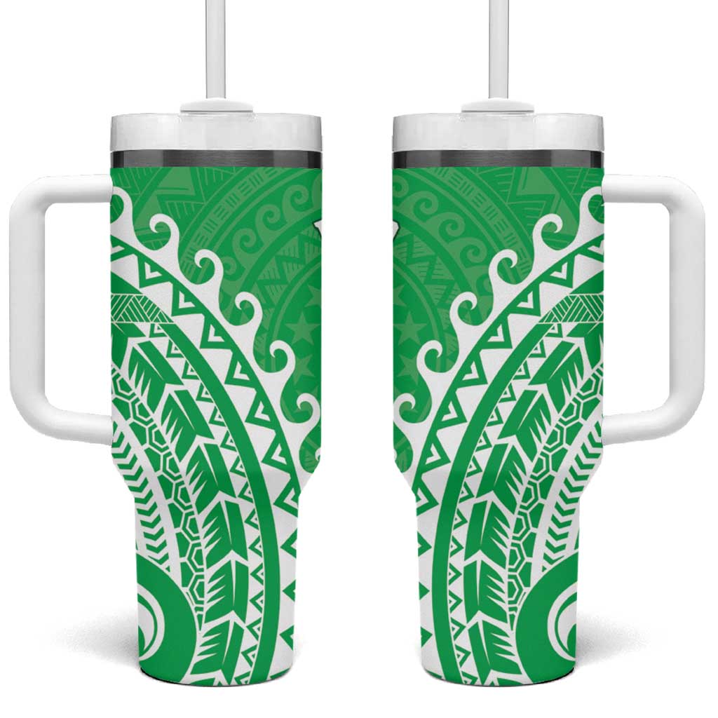 Cook Islands Mitiaro Custom Stanley Quencher 40oz Stainless Steel Tumbler With Handle