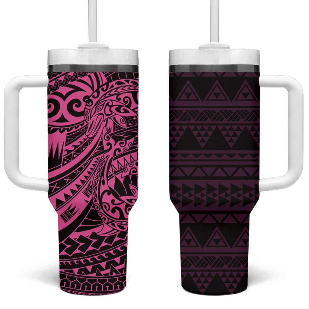 Dolphins Maori Polynesian Style Custom Stanley Quencher 40oz Stainless Steel Tumbler With Handle