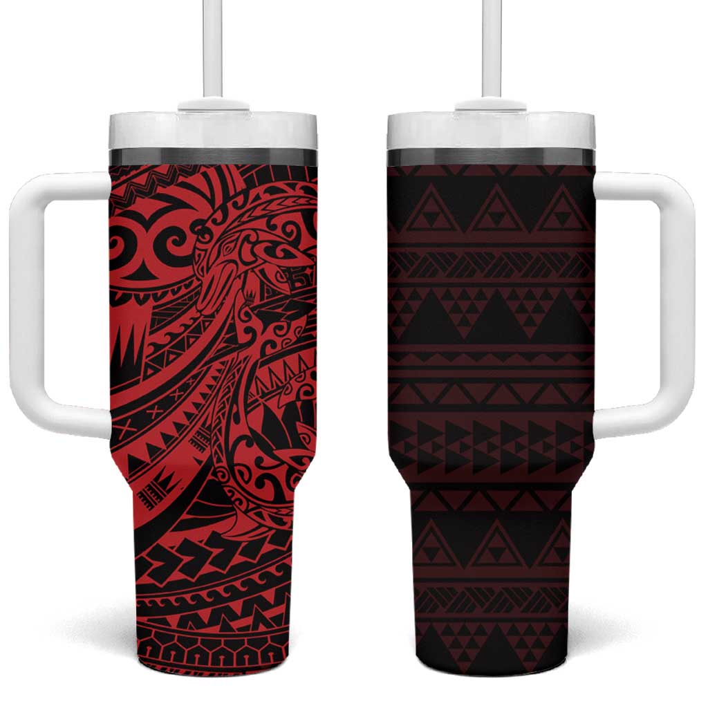 Dolphins Maori Polynesian Style Custom Stanley Quencher 40oz Stainless Steel Tumbler With Handle