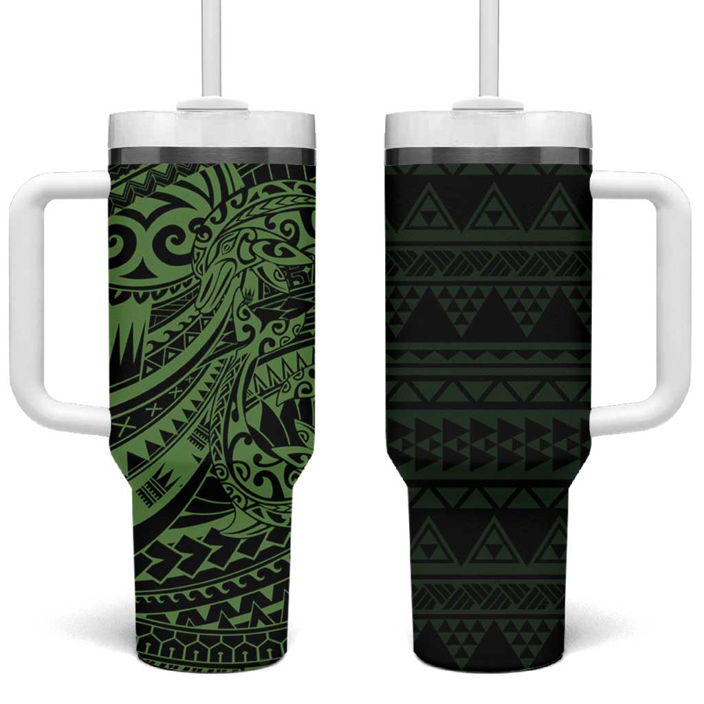 Dolphins Maori Polynesian Style Custom Stanley Quencher 40oz Stainless Steel Tumbler With Handle