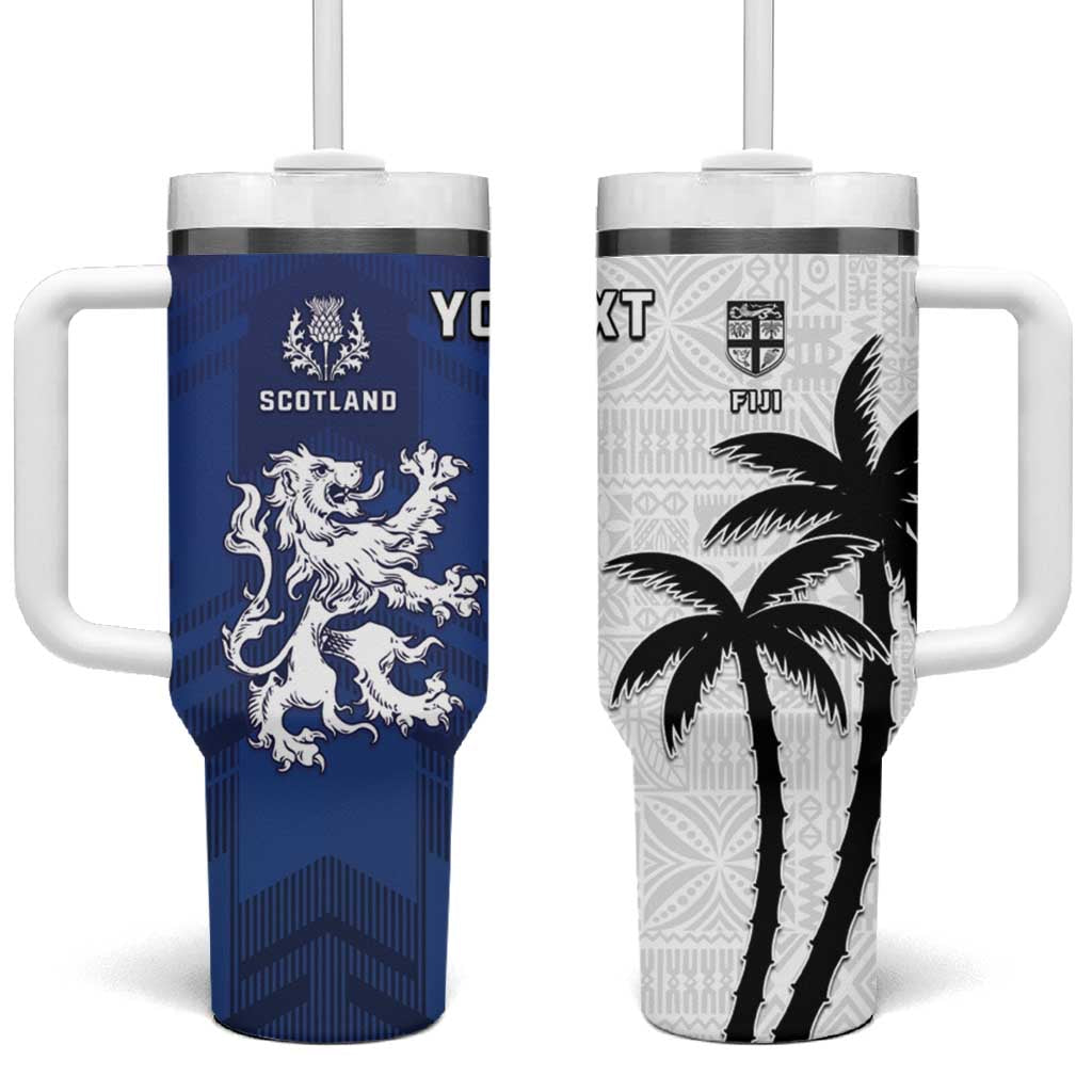 Fiji And Scotland Rugby Custom Stanley Quencher 40oz Stainless Steel Tumbler With Handle