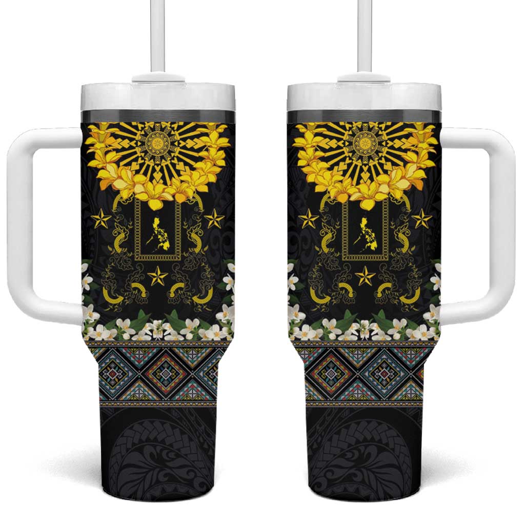 Flores de Mayo and Filipino Fiesta Custom Stanley Quencher 40oz Stainless Steel Tumbler With Handle