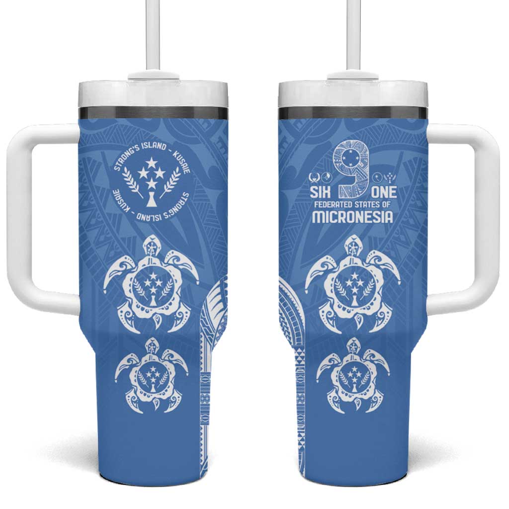FSM Kosrae States Custom Stanley Quencher 40oz Stainless Steel Tumbler With Handle