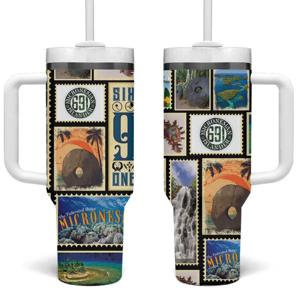 FSM Micronesia Culture Custom Stanley Quencher 40oz Stainless Steel Tumbler With Handle