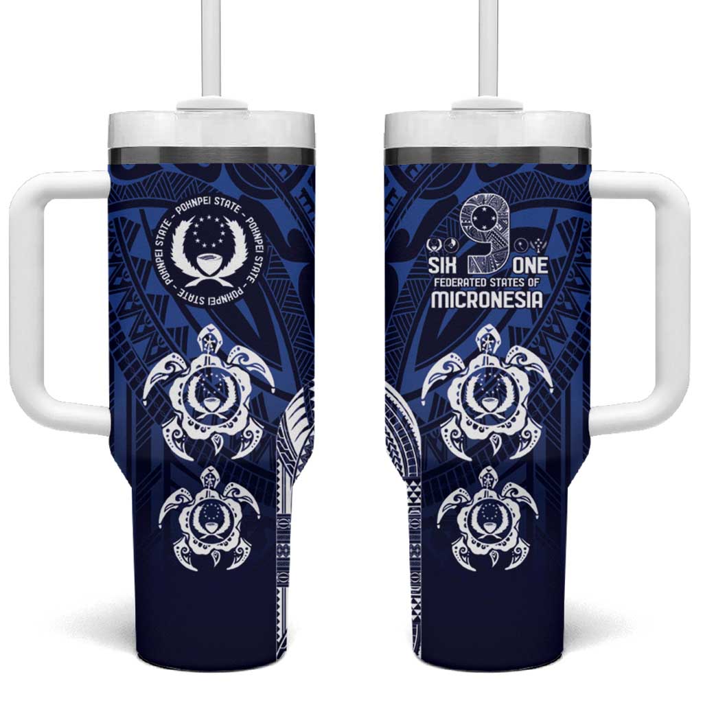 FSM Pohnpei States Custom Stanley Quencher 40oz Stainless Steel Tumbler With Handle