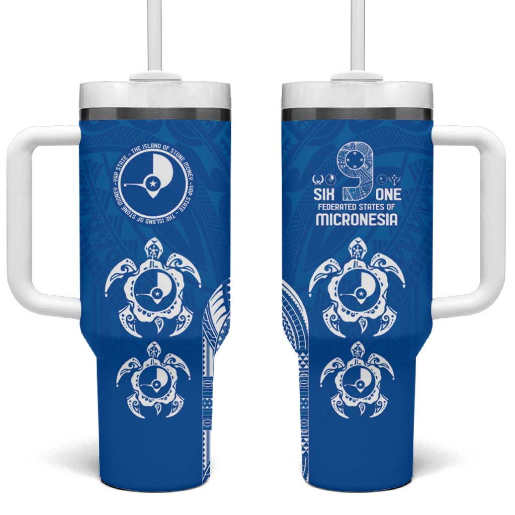 FSM Yap States Custom Stanley Quencher 40oz Stainless Steel Tumbler With Handle