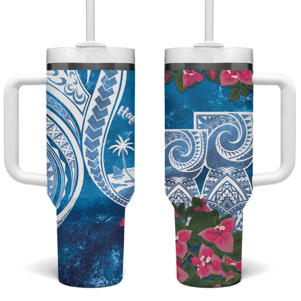 Hafa Adai Guam Custom Stanley Quencher 40oz Stainless Steel Tumbler With Handle