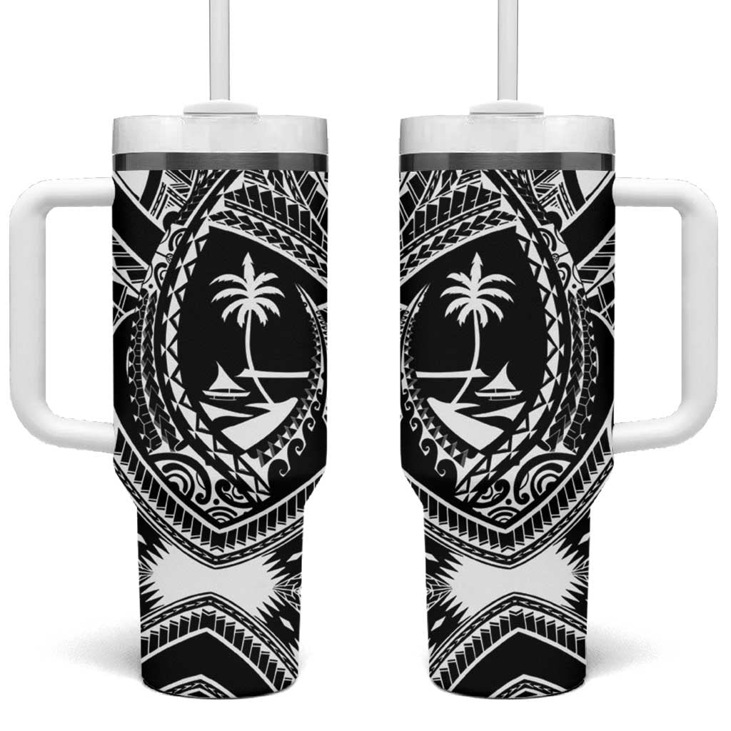 Hafa Adai Guam Inspired Tattoo Custom Stanley Quencher 40oz Stainless Steel Tumbler With Handle