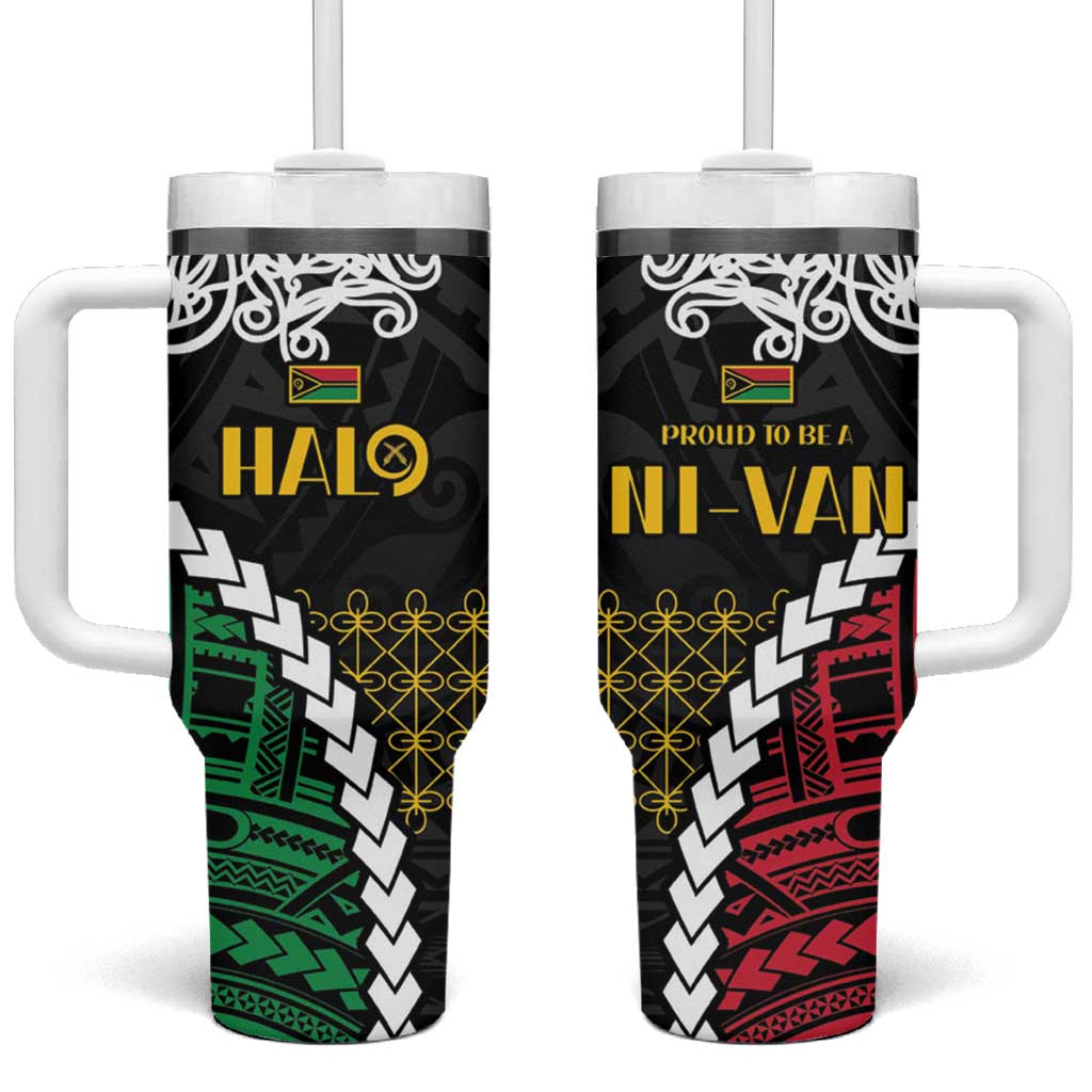 Halo Vanuatu Pride Custom Stanley Quencher 40oz Stainless Steel Tumbler With Handle