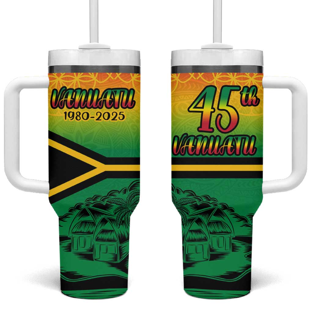 Hapi 45th Indipendens Dei Vanuatu Custom Stanley Quencher 40oz Stainless Steel Tumbler With Handle