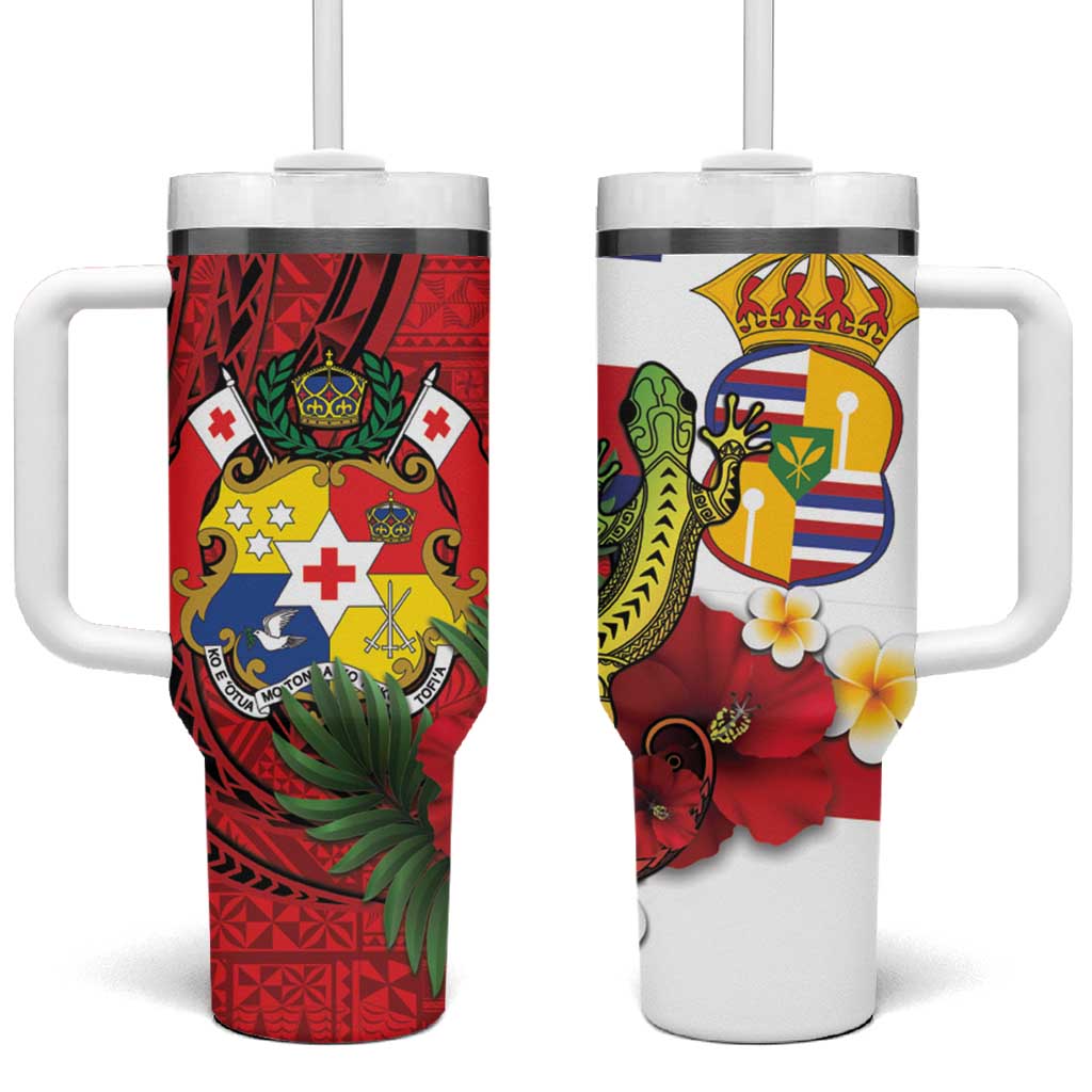 Hawaii And Tonga Custom Stanley Quencher 40oz Stainless Steel Tumbler With Handle