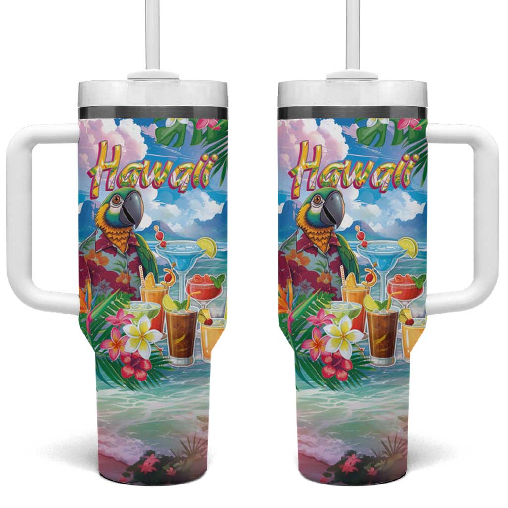 Hawaii Cocktails Custom Stanley Quencher 40oz Stainless Steel Tumbler With Handle
