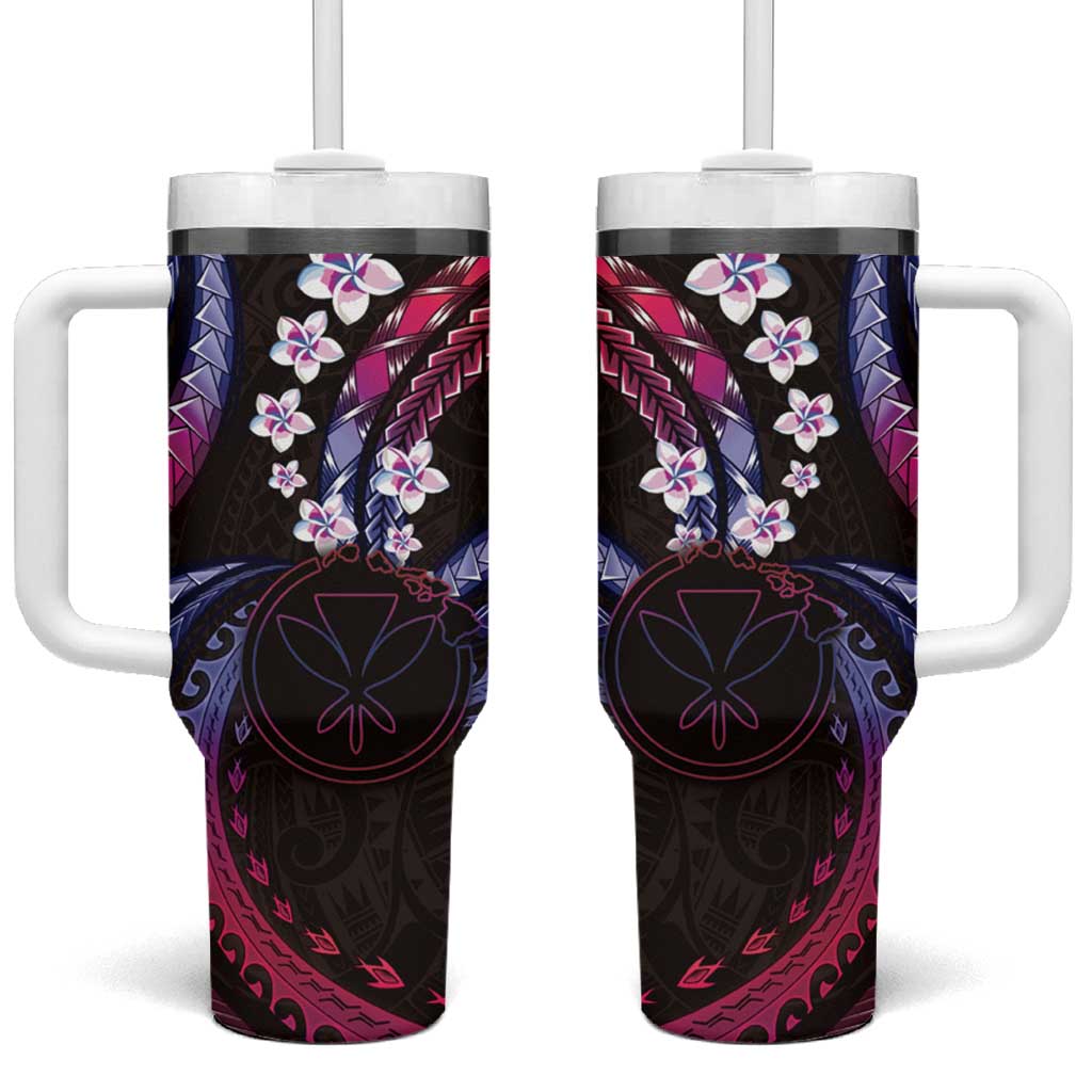 Hawaii Map Kanaka Maoli Custom Stanley Quencher 40oz Stainless Steel Tumbler With Handle