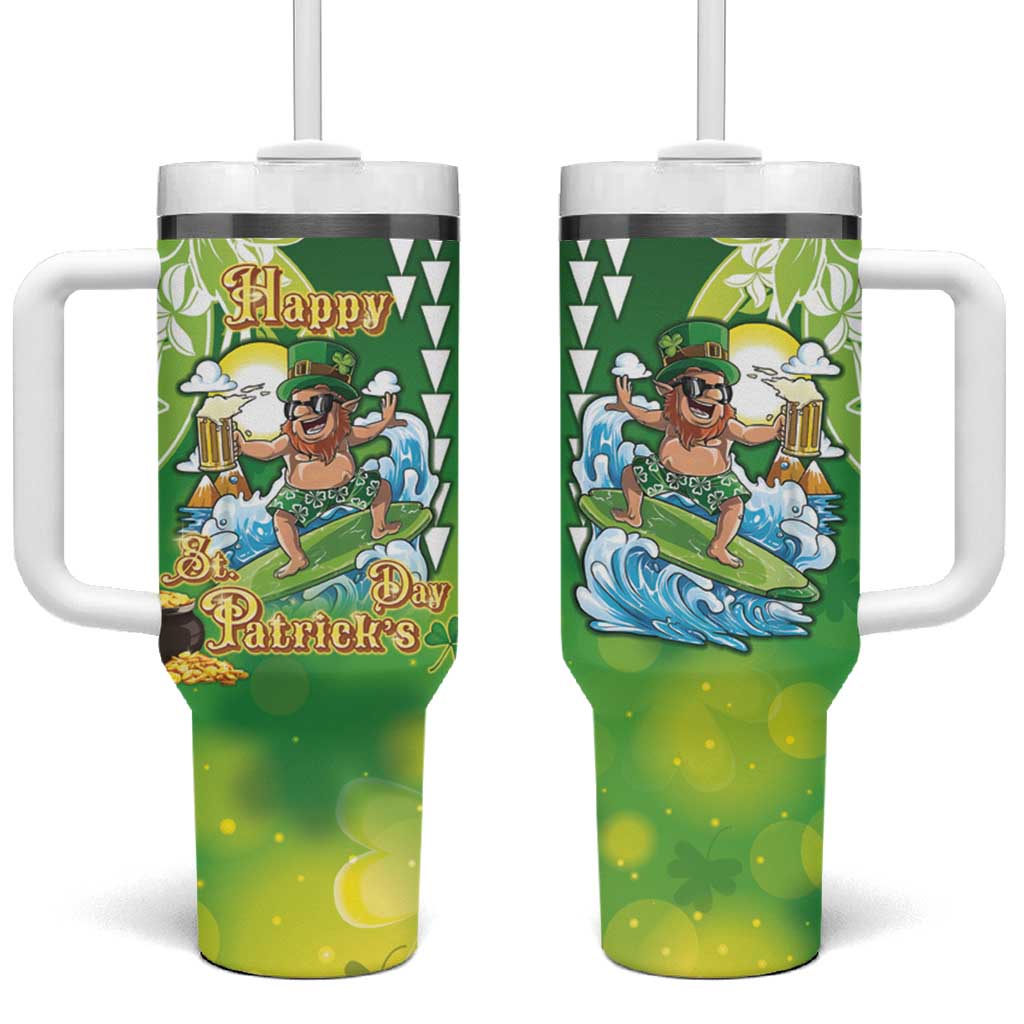 Hawaii Saint Patrick's Day Custom Stanley Quencher 40oz Stainless Steel Tumbler With Handle
