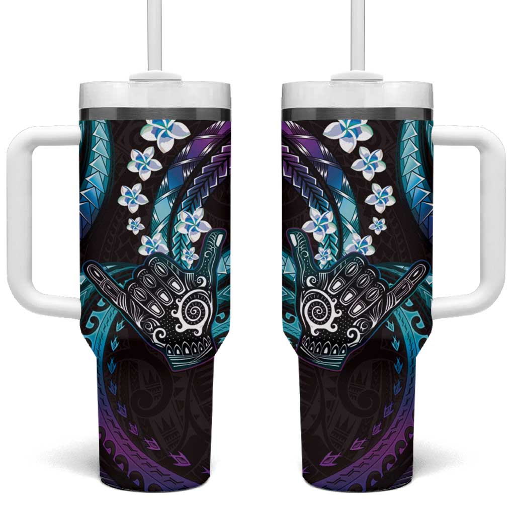Hawaii Shaka Sign Custom Stanley Quencher 40oz Stainless Steel Tumbler With Handle