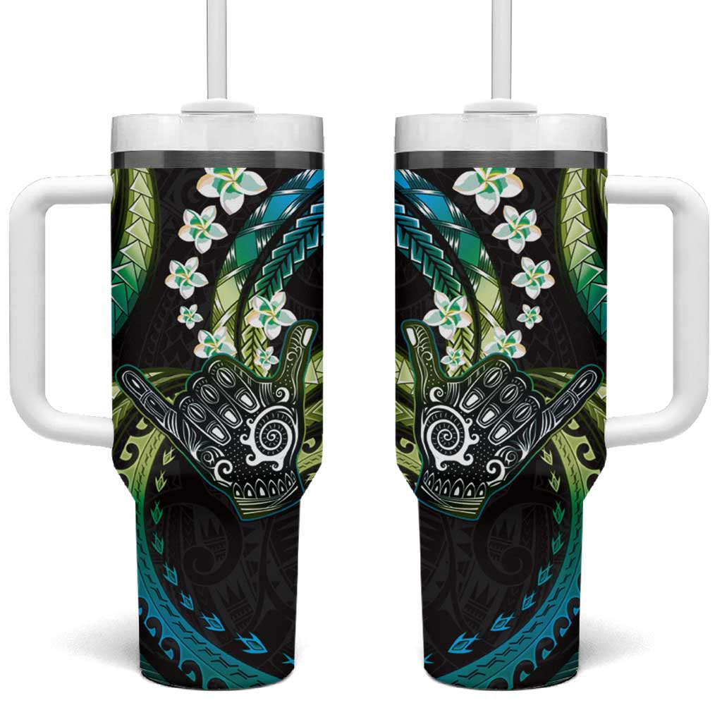 Hawaii Shaka Sign Custom Stanley Quencher 40oz Stainless Steel Tumbler With Handle