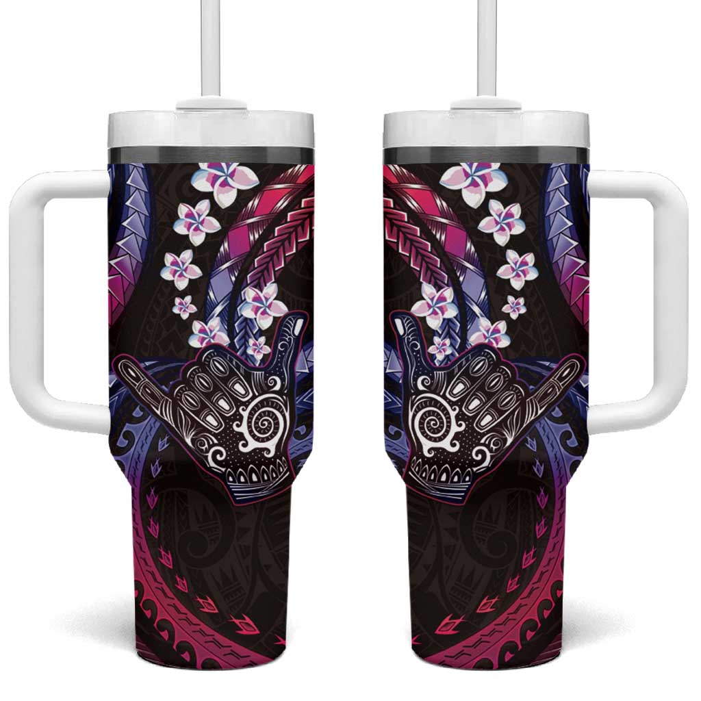 Hawaii Shaka Sign Custom Stanley Quencher 40oz Stainless Steel Tumbler With Handle