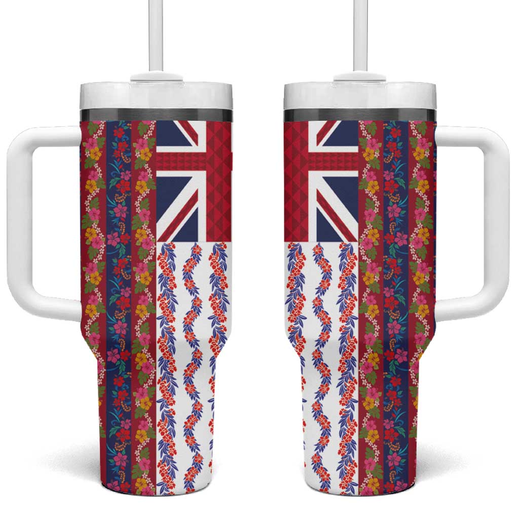 Hawaiian Lei Custom Stanley Quencher 40oz Stainless Steel Tumbler With Handle
