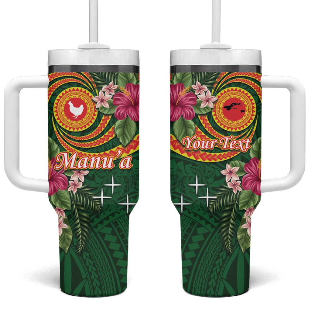 Manu?a Custom Stanley Quencher 40oz Stainless Steel Tumbler With Handle