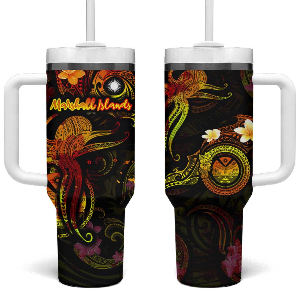 Marshall Islands Custom Stanley Quencher 40oz Stainless Steel Tumbler With Handle