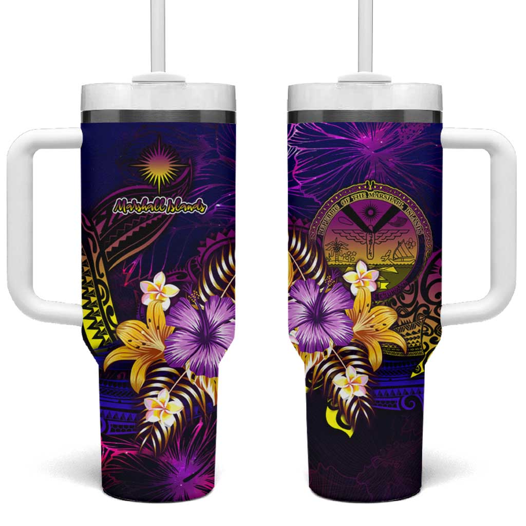 Marshall Islands Custom Stanley Quencher 40oz Stainless Steel Tumbler With Handle