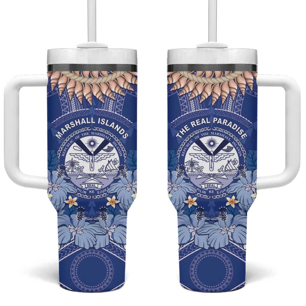 Marshall Islands Jemenei Day Custom Stanley Quencher 40oz Stainless Steel Tumbler With Handle