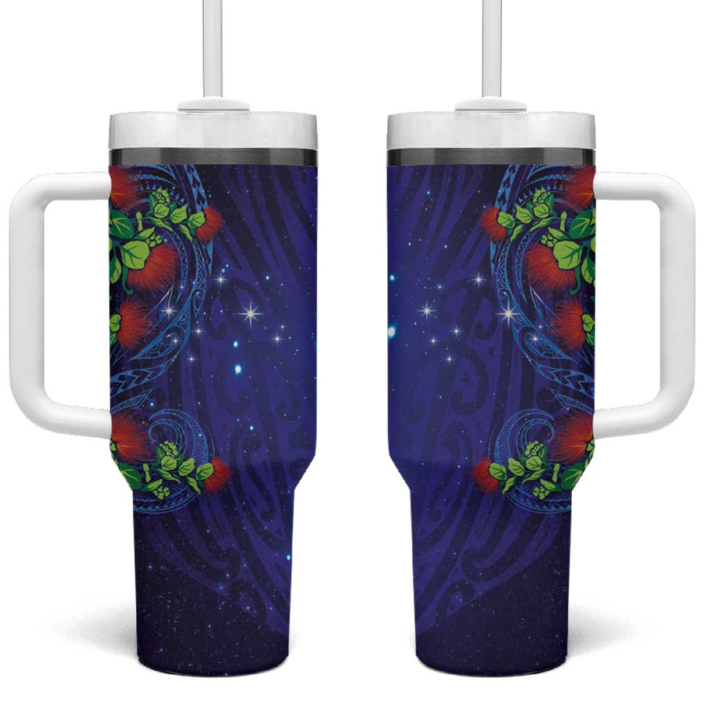 Matariki New Zealand Maori and Pohutukawa Custom Stanley Quencher 40oz Stainless Steel Tumbler With Handle