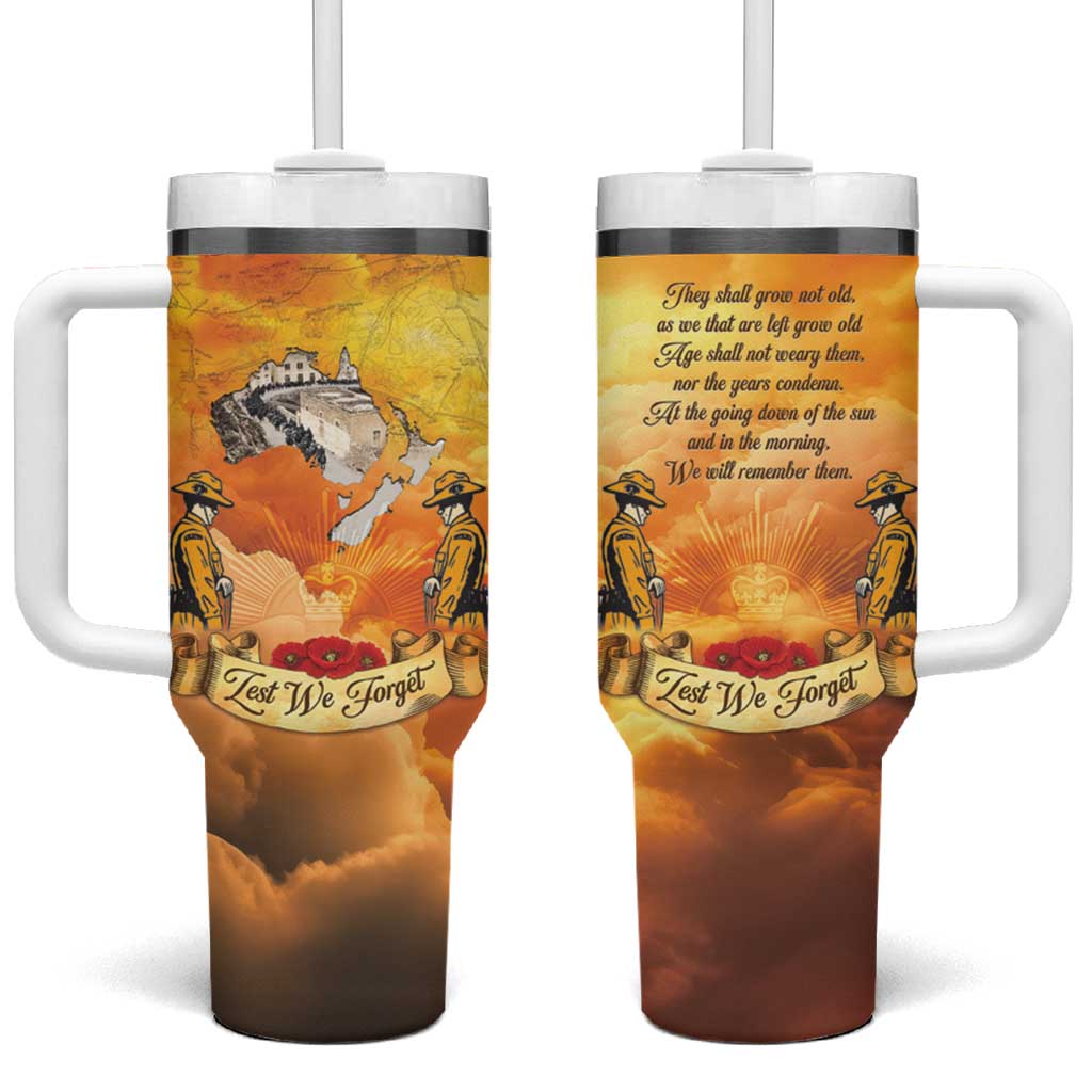 New Zealand And Australia ANZAC Day Custom Stanley Quencher 40oz Stainless Steel Tumbler With Handle