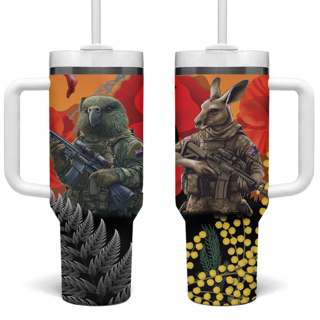 New Zealand and Australia ANZAC Day Custom Stanley Quencher 40oz Stainless Steel Tumbler With Handle