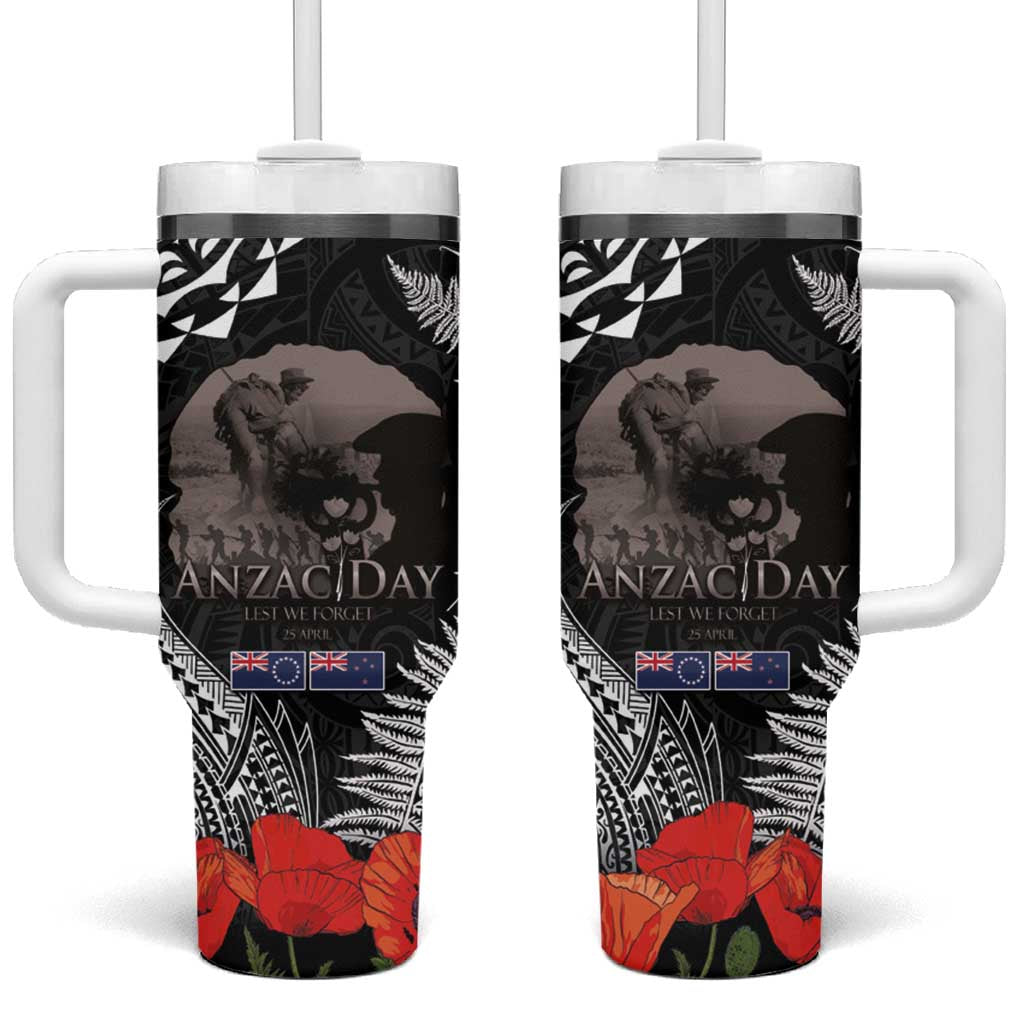 New Zealand and Cook Islands ANZAC Day Custom Stanley Quencher 40oz Stainless Steel Tumbler With Handle