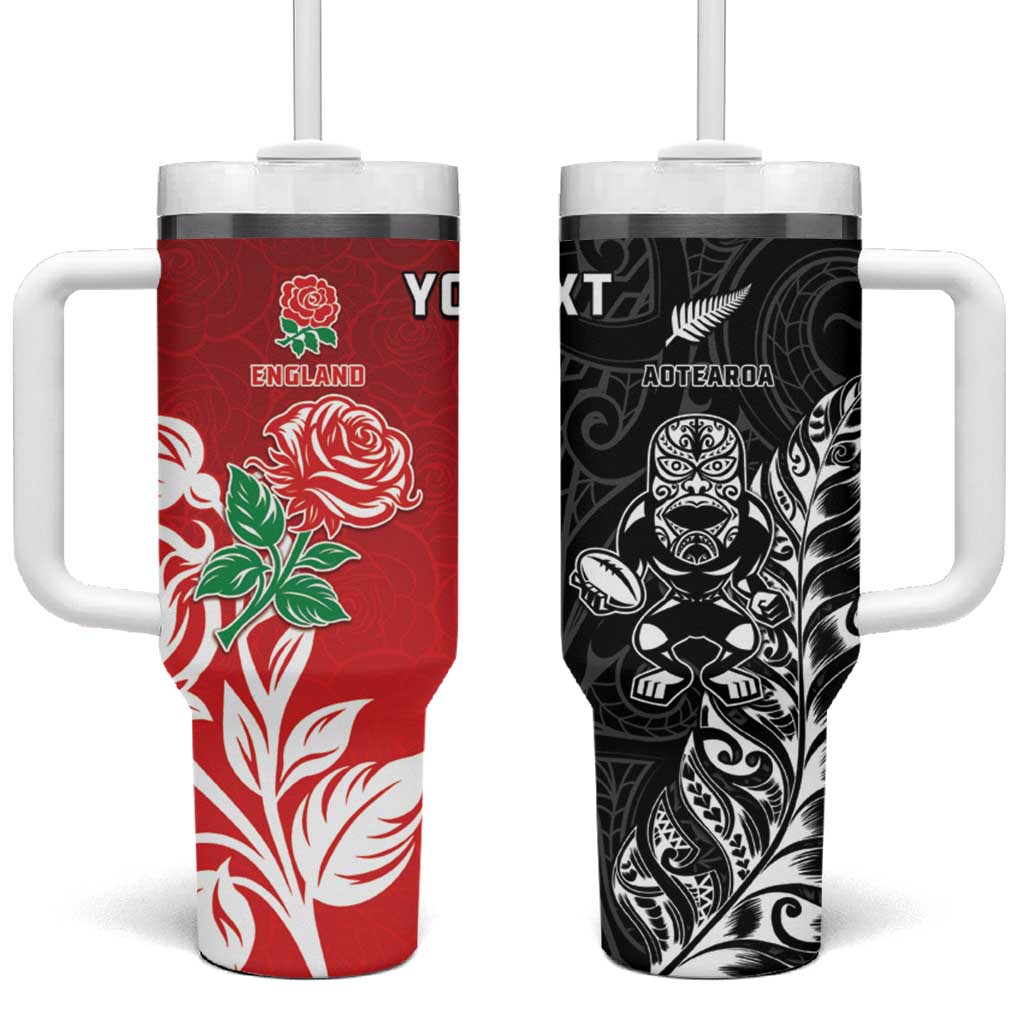 New Zealand And England Rugby Custom Stanley Quencher 40oz Stainless Steel Tumbler With Handle