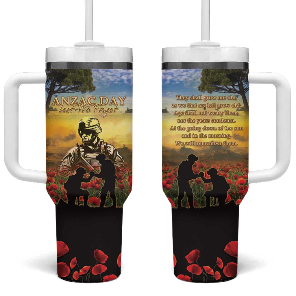 New Zealand ANZAC Day Custom Stanley Quencher 40oz Stainless Steel Tumbler With Handle