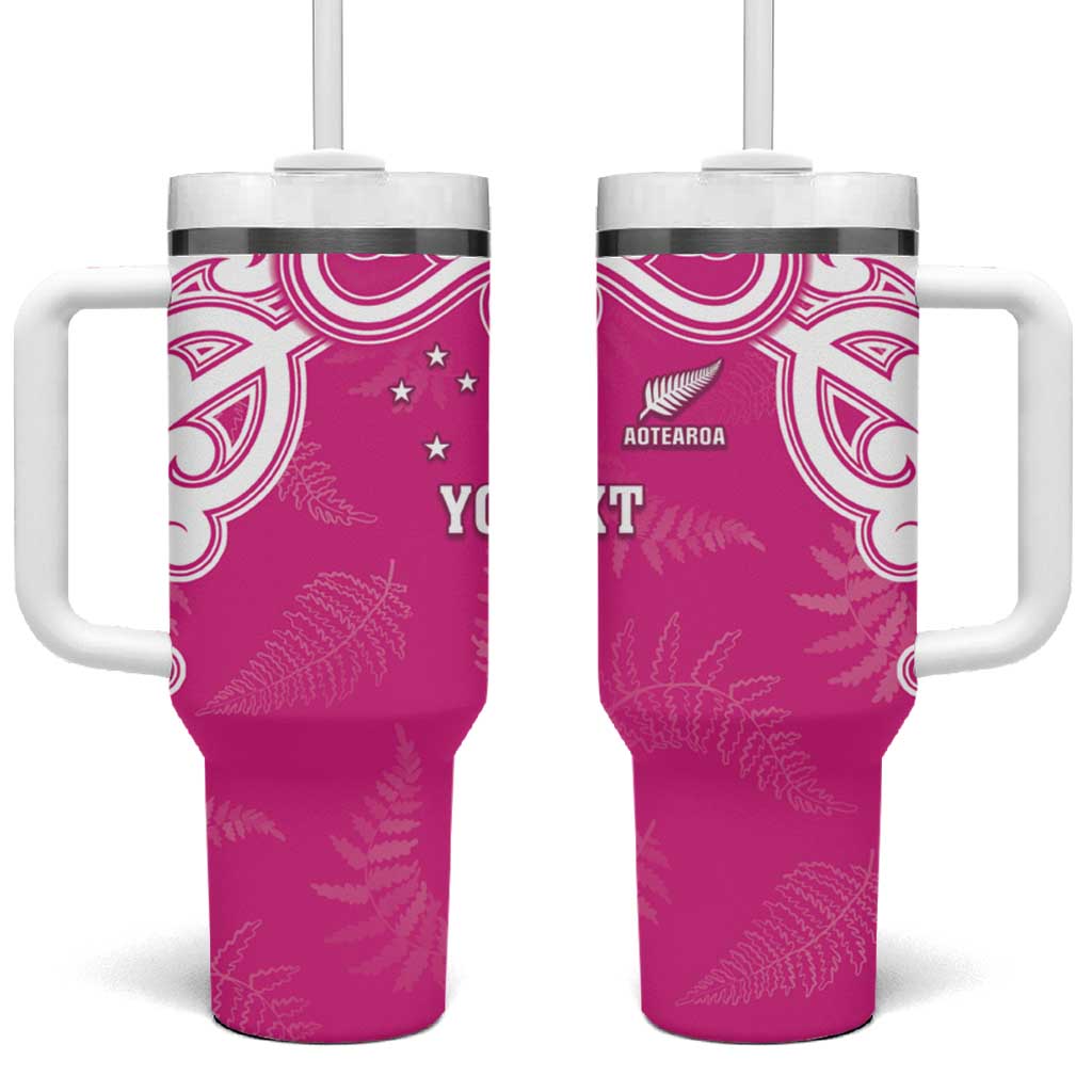 New Zealand Fern Women Rugby Custom Stanley Quencher 40oz Stainless Steel Tumbler With Handle